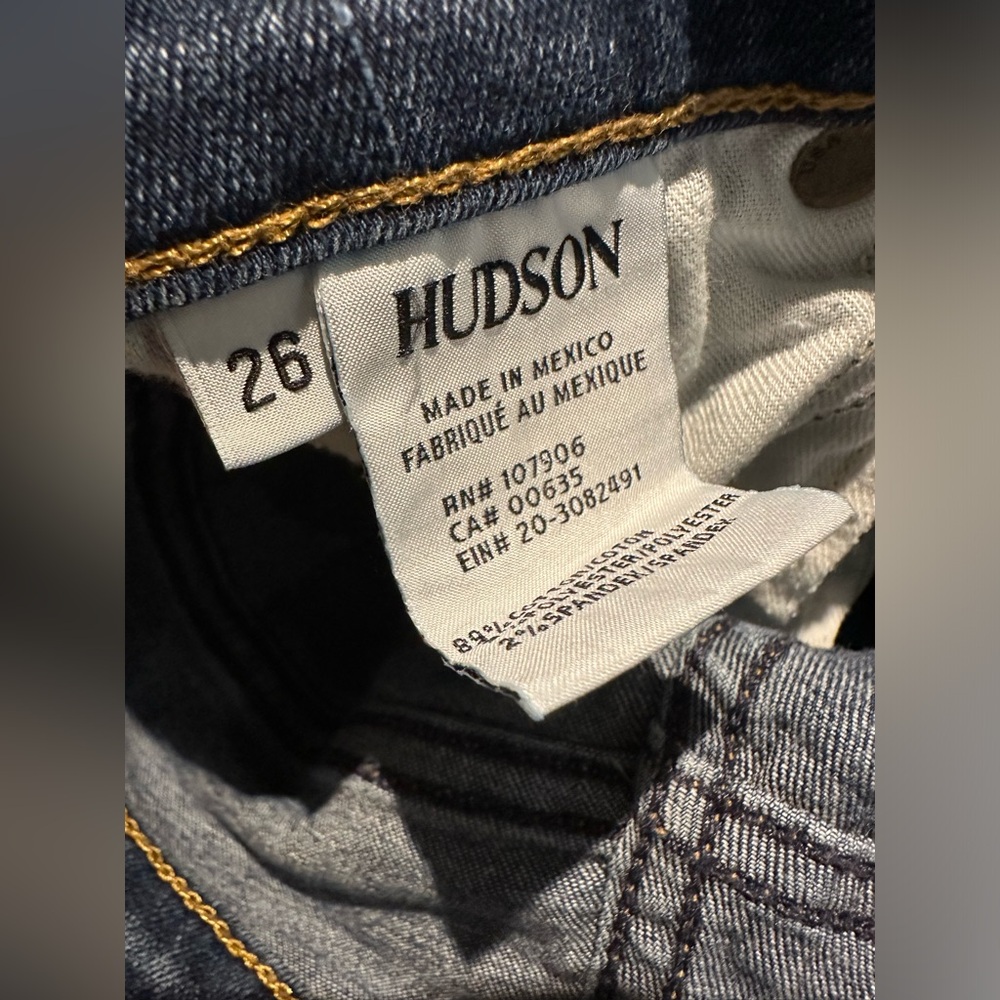 Hudson High Rise Distressed Skinny - Picture 2 of 3